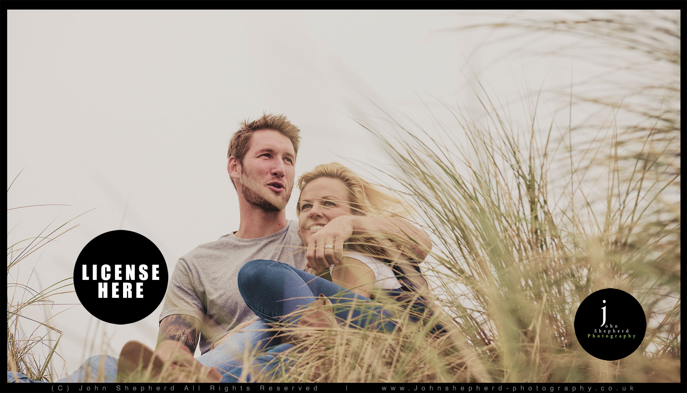 Couple on Beach Holiday.