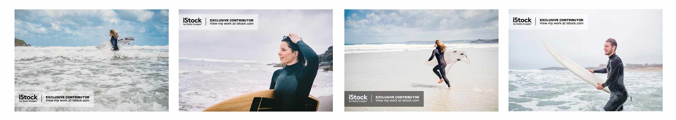 Surfers, Surfing Lifestyle Stock Photography.