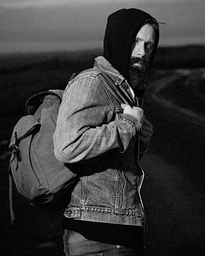 Adam, scary hitcher.